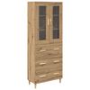 vidaXL Highboard mit Schubladen Artisan-Eiche 69,5 x 34 x 180 cm