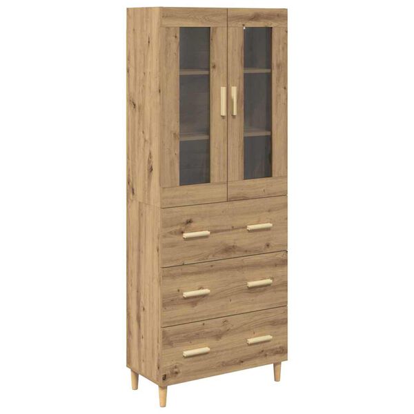 vidaXL Highboard mit Schubladen Artisan-Eiche 69,5 x 34 x 180 cm