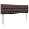 vidaXL Ottoman-Bett mit Matratze Dunkelbraun 140x200 cm Stoff