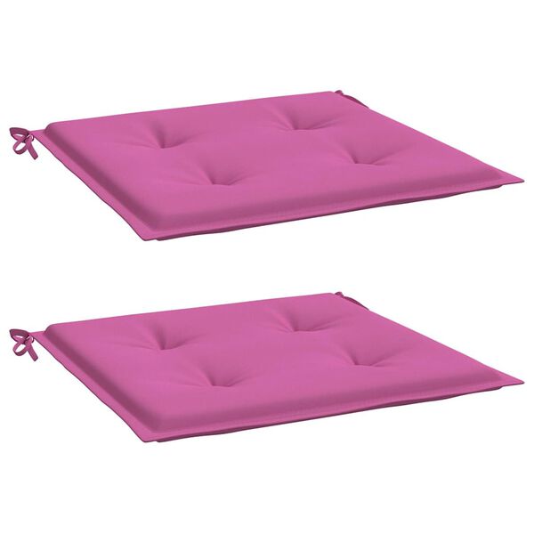vidaXL Gartenstuhl-Kissen 2 Stk. Rosa 50x50x4 cm Stoff