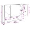 vidaXL Spiegelschrank Artisan-Eiche 80 x 17 x 55 cm Holzwerkstoff