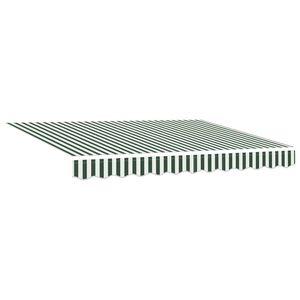 vidaXL Markisenersatzstoff Gr&uuml;n und Wei&szlig; 330 x 245 cm Polyester