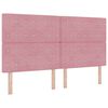 vidaXL Boxspringbett mit Matratze mit Kopfteil Rosa 200 x 180 cm Samt