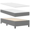 vidaXL Boxspringbett Hellgrau und Weiß 80 x 200 cm Cordstoff