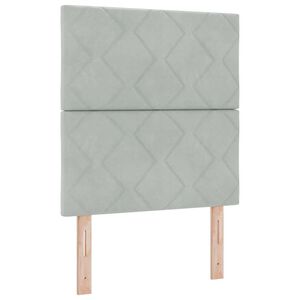 vidaXL Kopfteil Hellgrau 80 cm Samt