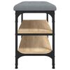 vidaXL Schuhbank Sonoma-Eiche 62x32x47 cm Holzwerkstoff