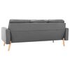 vidaXL 3-Sitzer-Sofa Hellgrau Stoff