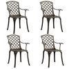 vidaXL 5-tlg. Bistro-Set Aluminiumguss Bronzen