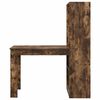 vidaXL Schreibtisch Geräucherte Eiche 122 x 67 x 145 cm Holzwerkstoff