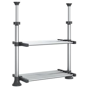 vidaXL K&uuml;chenregal 50x25x(50-70) cm Aluminium