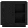 vidaXL Sideboard Schwarz Eichen-Optik 80 x 40 x 75 cm Holzwerkstoff