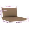 vidaXL 10-tlg. Garten-Lounge-Set mit Kissen Taupe