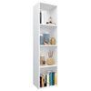 vidaXL Bücherregal/TV-Schrank Weiß 36×30×143 cm Holzwerkstoff