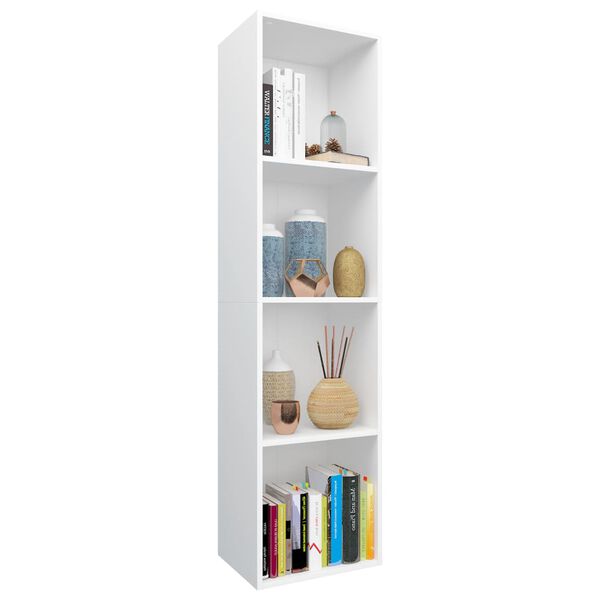 vidaXL Bücherregal/TV-Schrank Weiß 36×30×143 cm Holzwerkstoff