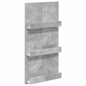 vidaXL Magazinregal mit Regal Betongrau 51 x 11 x 102 cm Holzwerkstoff