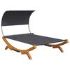 vidaXL Sonnenliege mit Dach 165x203x126 cm Bugholz Massiv Anthrazit