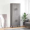 vidaXL Highboard Grau Sonoma 69,5x34x180 cm Holzwerkstoff