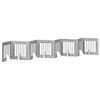 vidaXL Klappbares Hundetor mit St&auml;ndern 8 stk. Sonoma-Grau 60 cm