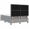 vidaXL Boxspringbett mit Matratze mit LED Hellgrau 140 x 200 cm Stoff