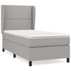 vidaXL Boxspringbett mit Matratze Hellgrau 100x200 cm Stoff