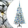 vidaXL K&uuml;nstlicher klappbarer Weihnachtsbaum Wei&szlig; 120 cm PE und PVC