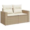 vidaXL Garten-Sofa-Set mit Kissen mit Speicher 9 pcs Beige und Creme