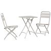 vidaXL Bistrogarnitur 3 Stk. Beige Stahl
