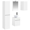 vidaXL Badezimmerschrank-Set 5 pcs Wei&szlig; 40 x 10,5 x 60,5 cm
