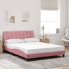 vidaXL Bett mit Matratze "Hanko" Rosa 120x200 cm Samt