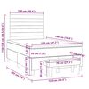 vidaXL Boxspringbett mit Matratze Schwarz 120x190 cm Stoff