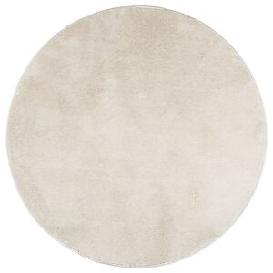 vidaXL Teppich OVIEDO Kurzflor Beige &Oslash; 120 cm
