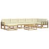 vidaXL Outdoor-Sofagarnitur 8 Stk. Wei&szlig; und Creme