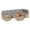 vidaXL Gartensofa-set 8 stk. Beige Poly-Rattan