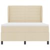 vidaXL Boxspringbett mit Matratze Creme 140 x 200 cm Stoff