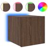 vidaXL TV-Wandschrank mit LED-Leuchten Braun Eichen-Optik 30,5x35x30cm