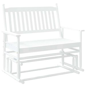 vidaXL Schaukelbank Wei&szlig; 118x70x104,5 cm Massivholz Pappel