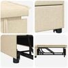 vidaXL Pull-Out Schlafsofa Creme 194 x 50 x 82 cm Sperrholz