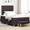 vidaXL Boxspringbett mit Matratze Dunkelbraun 120 x 190 cm Stoff