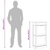 vidaXL Schuhschrank Grau 50 x 28 x 98 cm Paulownia Holz