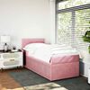 vidaXL Boxspringbett mit Matratze Rosa 80x200 cm Samt
