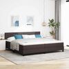 vidaXL Boxspringbett mit Matratze Dunkelbraun 200 x 200 cm Stoff