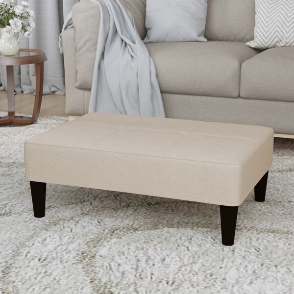 vidaXL Hocker Creme Mikrofasergewebe