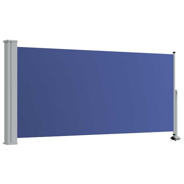 vidaXL Ausziehbare Seitenmarkise 120x300 cm Blau
