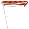 vidaXL Automatische Markise mit LED & Windsensor 450x300 Orange/Braun