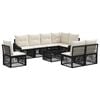 vidaXL Gartensofa-set 9 stk. Schwarz Poly-Rattan