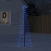 vidaXL LED-Weihnachtsbaum mit Erdspie&szlig;en 220 LEDs Blau 180 cm