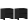 vidaXL Nachttisch 2 Stk. Schwarz Eichen-Optik 45 x 34 x 44,5 cm