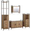 vidaXL Badezimmerschrank-Set 4 stk. Artisan-Eiche 40 x 36 x 200,5 cm