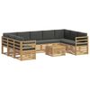 vidaXL Outdoor-Sofagarnitur 8 pcs Wei&szlig; und Anthrazit 59 x 59 x 37 cm