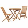 vidaXL Garten Essgruppe 3 pcs Braun Massivholz Teak